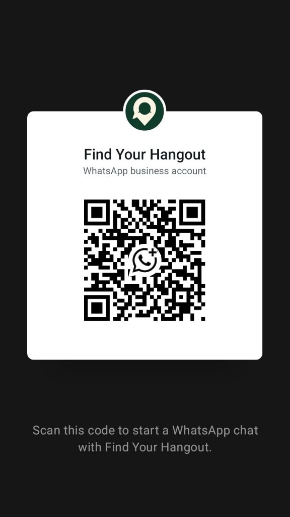 WhatsApp QR code for Find Your Hangout contact